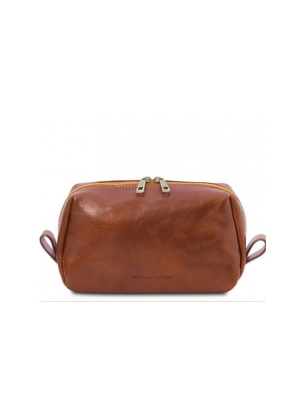 Ιταλικό Χειροποίητο Δερμάτινο Τσαντάκι Καλλυντικών