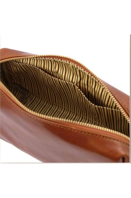 Italian Handmade Leather Bag for Cosmetics En