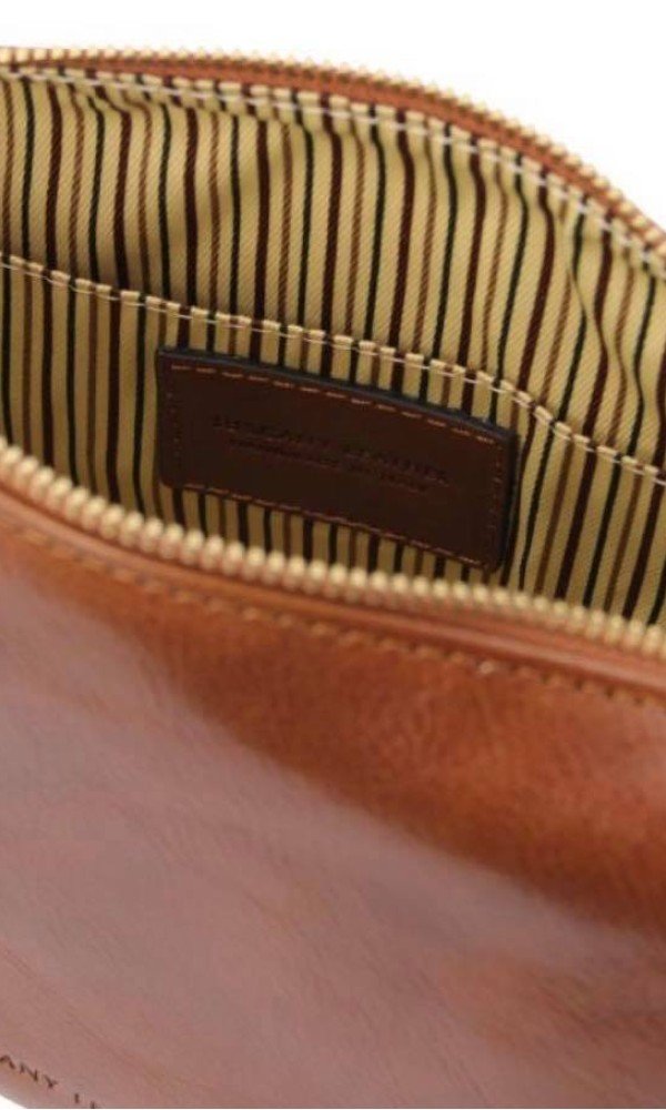 Ιταλικό Χειροποίητο Δερμάτινο Τσαντάκι Καλλυντικών