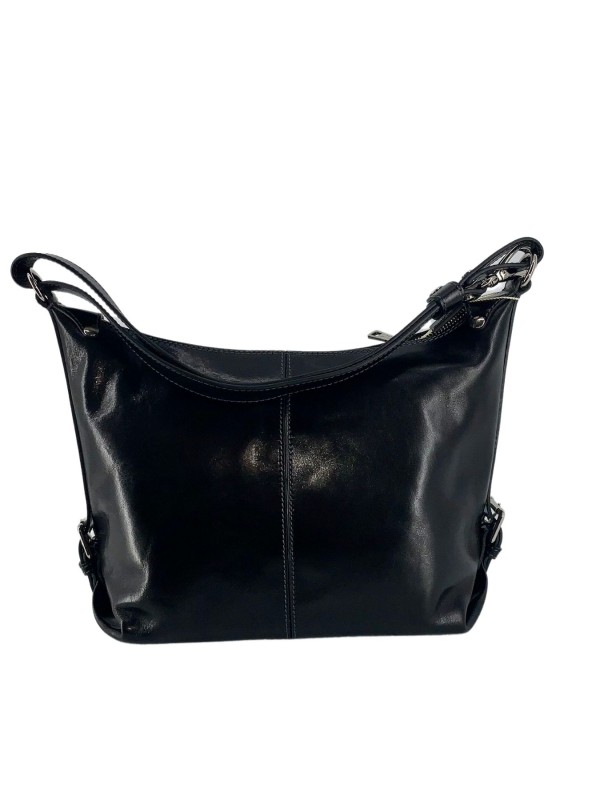 Ιταλική Δερμάτινη Χειροποίητη Μαύρη Τσάντα Ώμου Ιταλική Δερμάτινη Χειροποίητη Μαύρη Τσάντα Ώμου