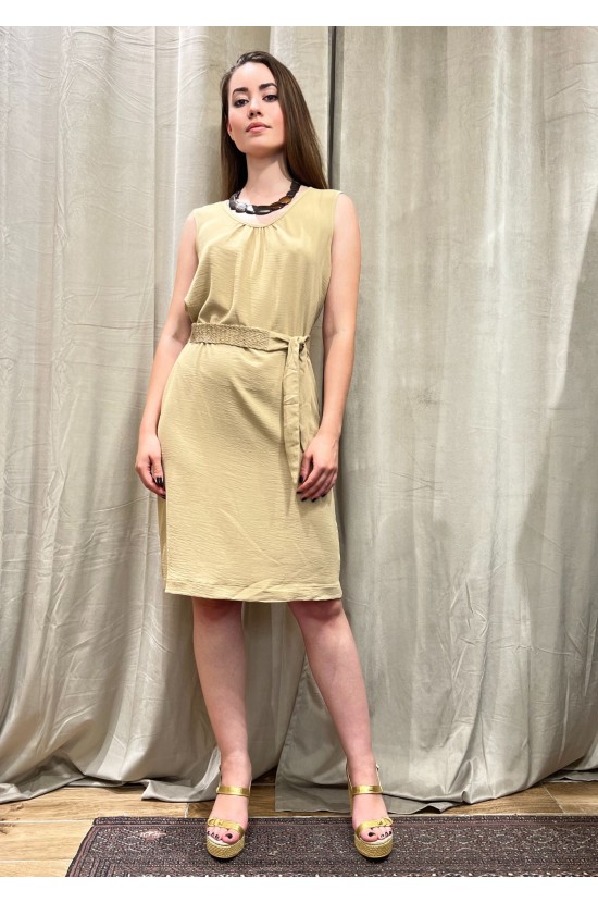 Dress Sleeveless Beige