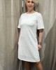 White Dress With Perforated Design