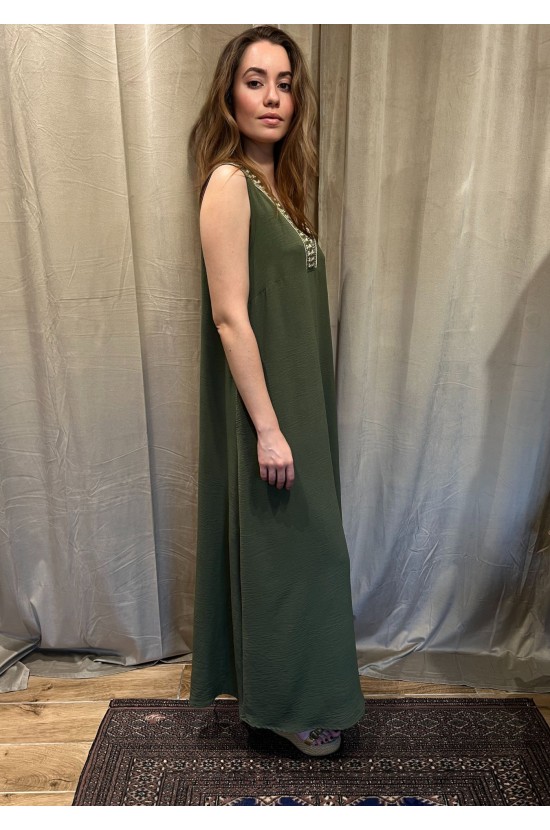 Long Olive Dress