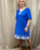 Dress With Embroidery Blue Royal