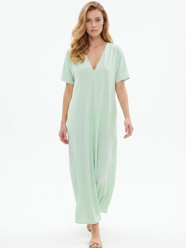 Mint Dress With V