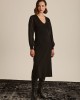 Knitted Black Dress With Slide