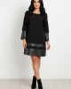Black Dress With Leather Details