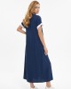 Maxi Φόρεμα Με V Σε Denim Blue Maxi Φόρεμα Με V Σε Denim Blue