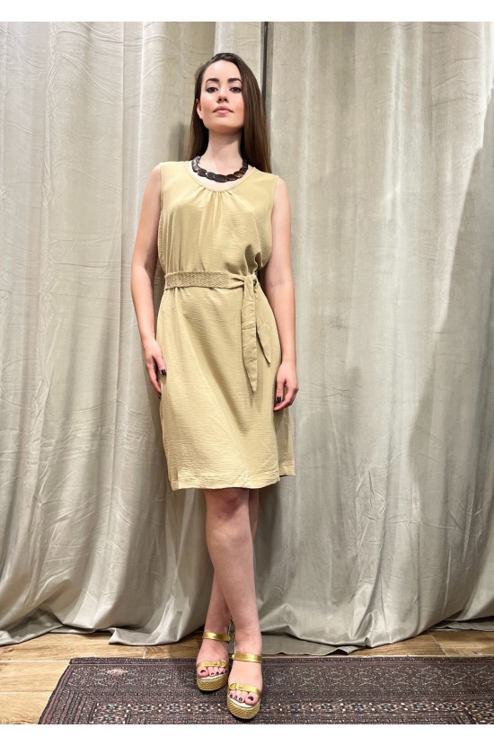 Dress Sleeveless Beige