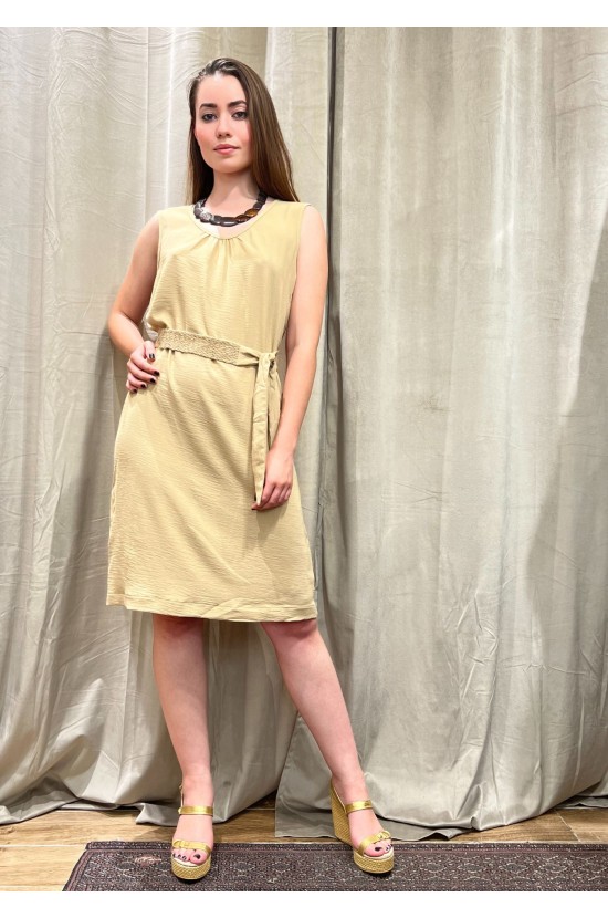 Dress Sleeveless Beige