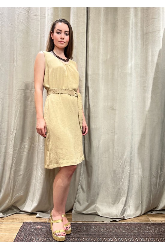 Dress Sleeveless Beige