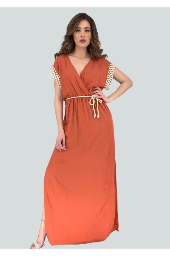 Φόρεμα Maxi Terracotta