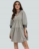 Dress Gray With Sequin En