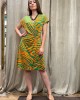 Dress Short Green- Orange