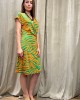 Dress Short Green- Orange