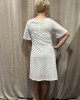 White Dress With Perforated Design