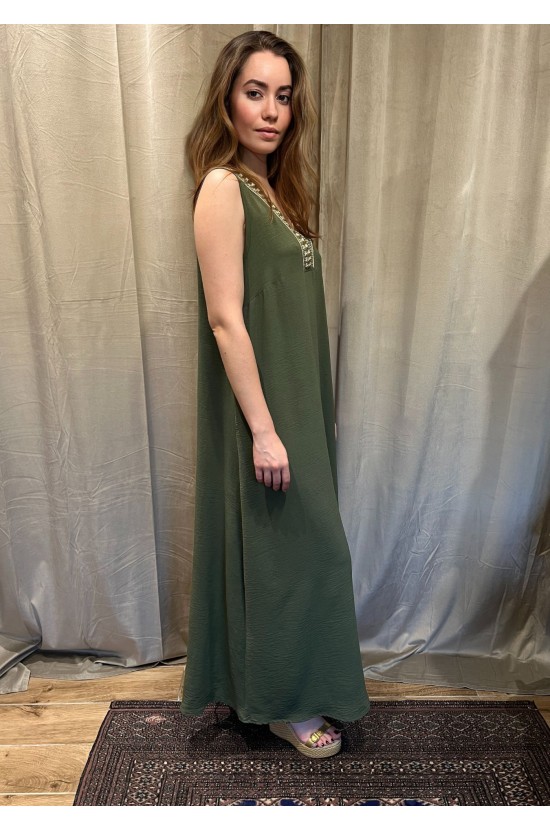 Long Olive Dress