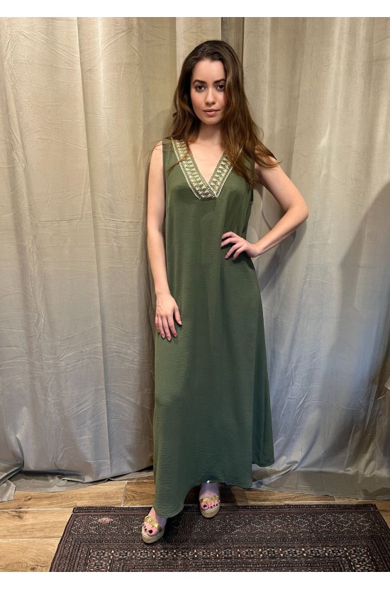 Long Olive Dress