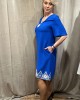Dress With Embroidery Blue Royal