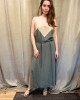 Dress Beige-Olive green