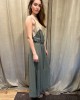 Dress Beige-Olive green