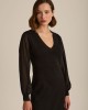 Knitted Black Dress With Slide