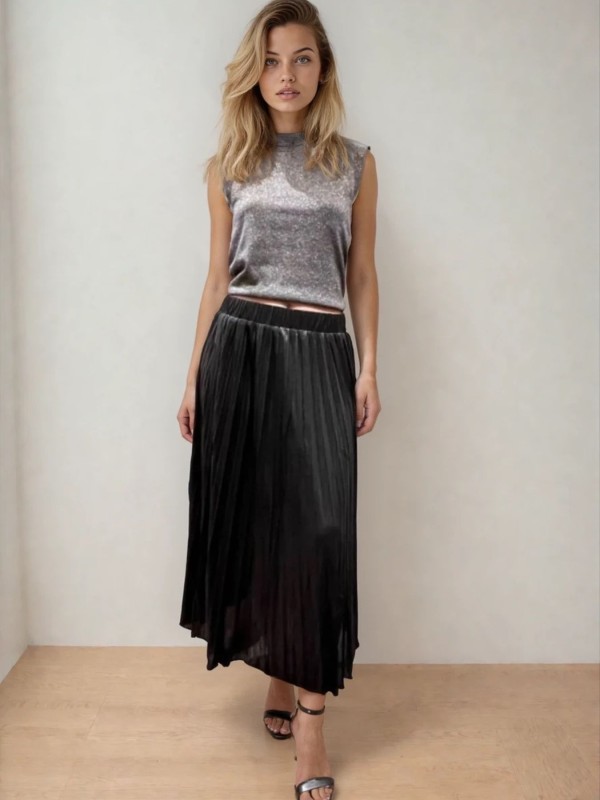 Φούστα Πλισέ Μαύρη