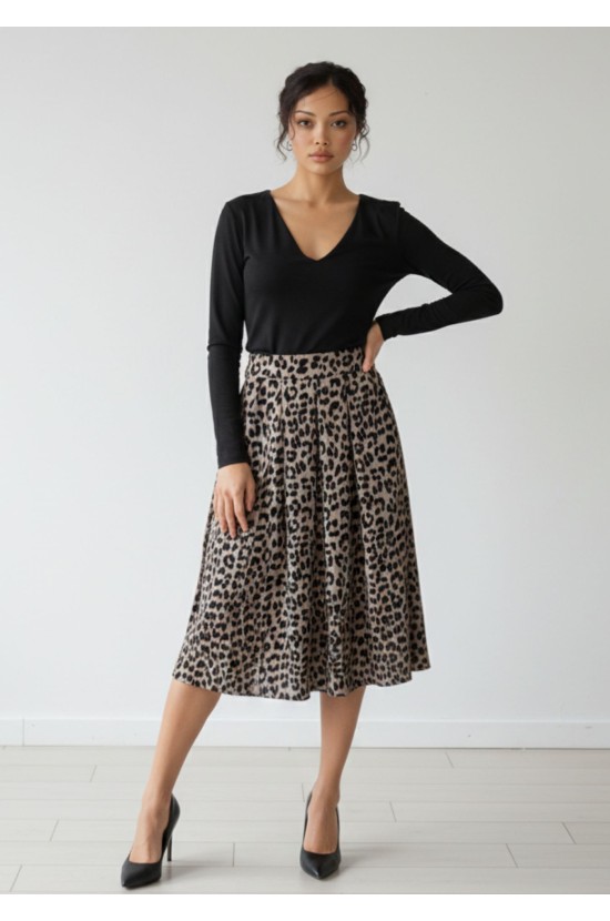 Midi Φούστα Animal Print