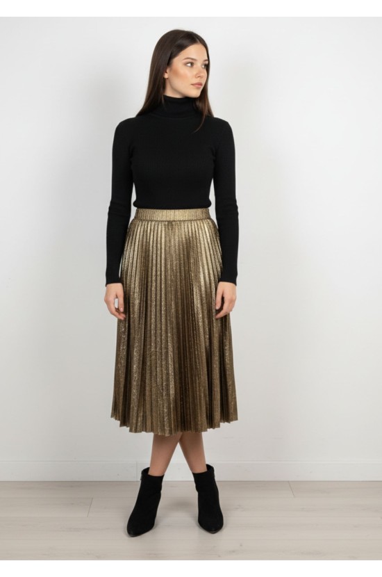 Φούστα Πλισέ Χρυσή 