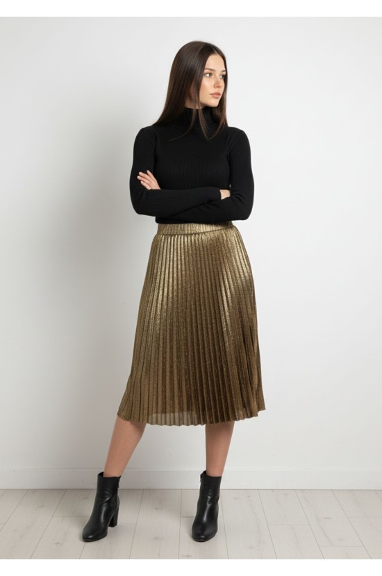 Φούστα Πλισέ Χρυσή 