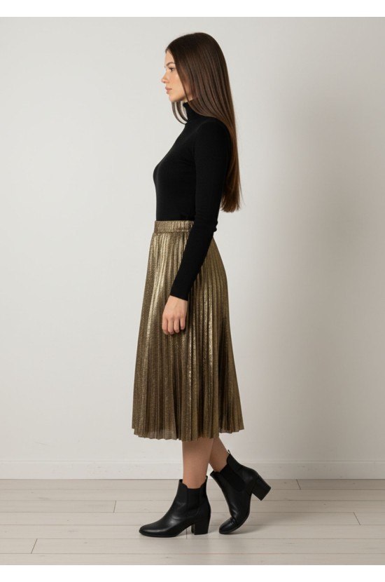 Φούστα Πλισέ Χρυσή 