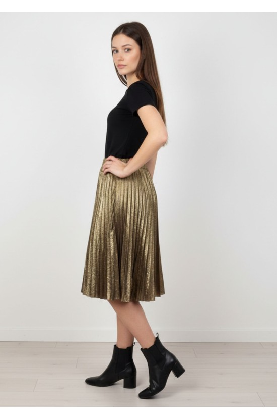 Φούστα Πλισέ Χρυσή 