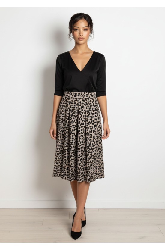 Midi Φούστα Animal Print