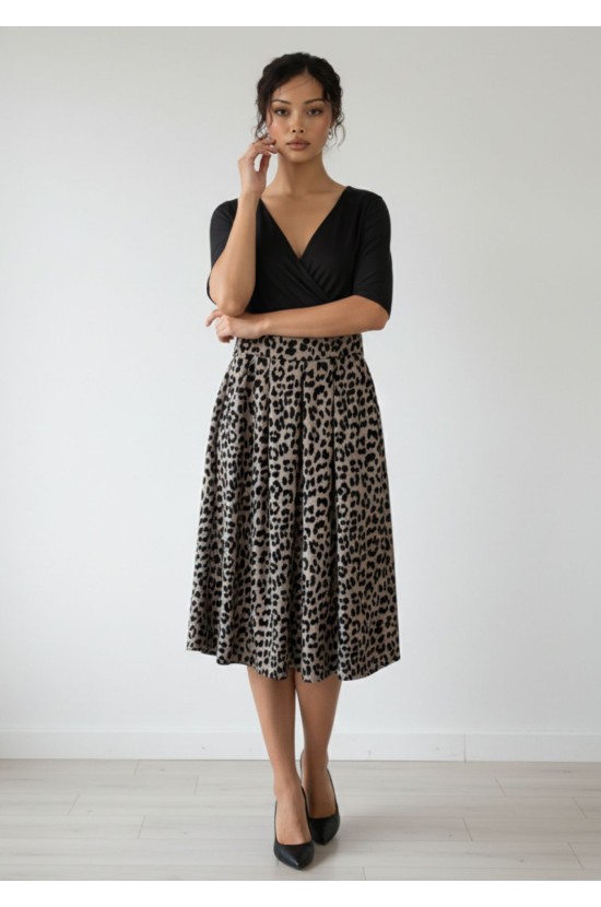 Midi Φούστα Animal Print