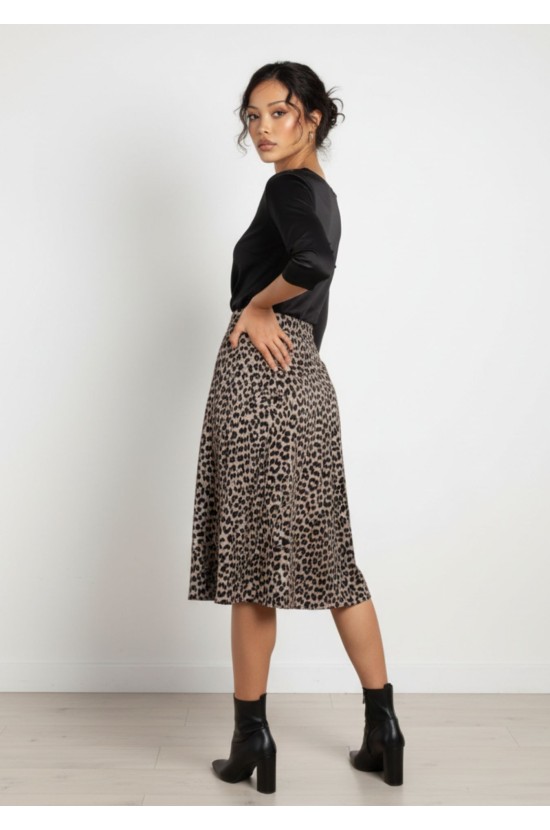 Midi Φούστα Animal Print
