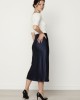 Midi Satin Μπλε Φούστα Midi Satin Μπλε Φούστα