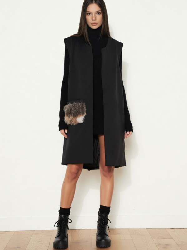 Vest Long Black