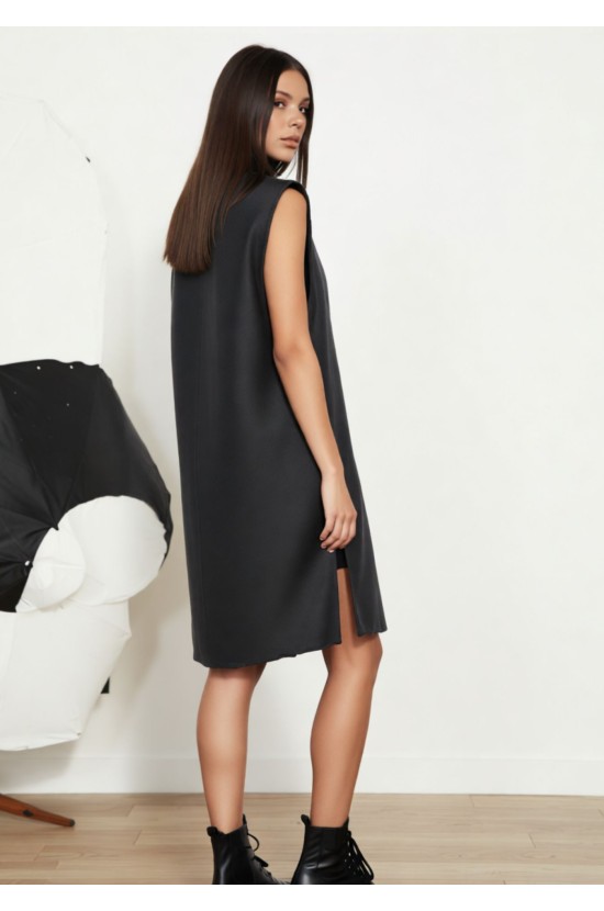 Γιλέκο Μακρύ Μαύρο