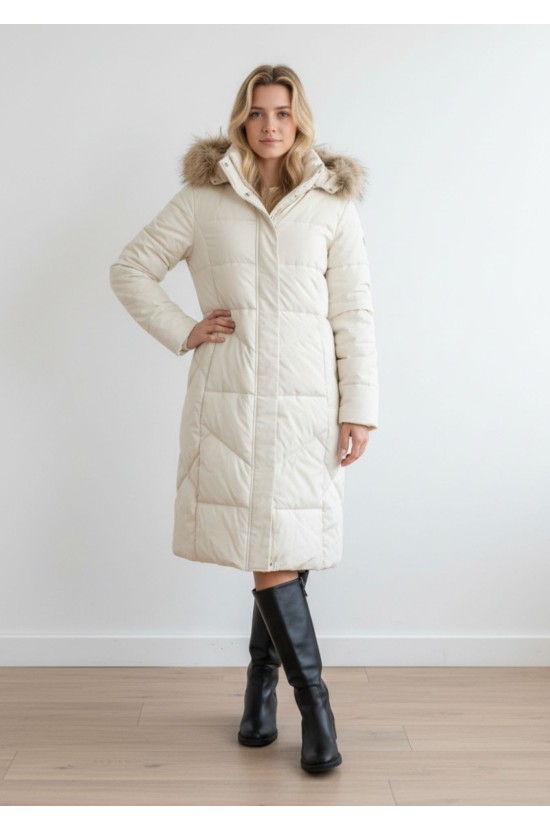 Μπουφάν Εκρού Μακρύ Μπουφάν Εκρού Μακρύ