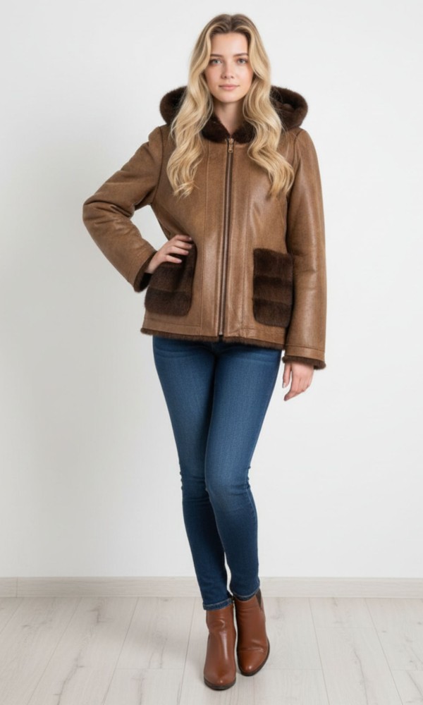 Double Face Μπουφάν Mε Γούνα Double Face Μπουφάν Mε Γούνα