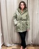 Long Olive Jacket With Fur