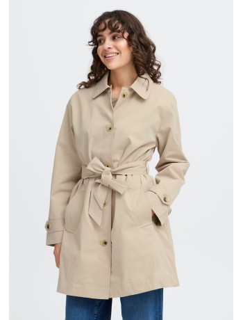 Καμπαρντίνα Με Ζώνη Beige