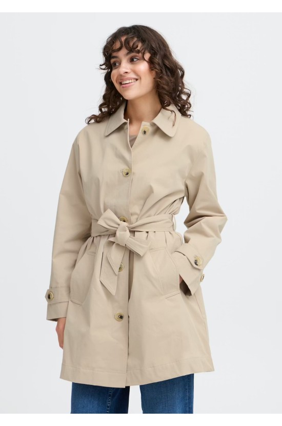 Καμπαρντίνα Με Ζώνη Beige