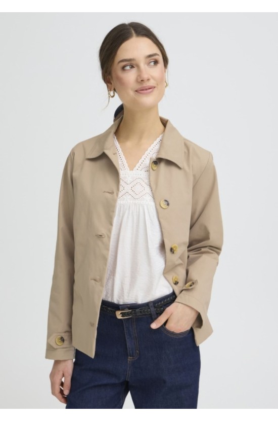 Κοντή Καμπαρντίνα Μπεζ Κοντή Καμπαρντίνα Μπεζ