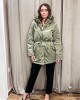 Long Olive Jacket With Fur