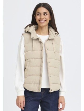 Beige Sleeveless Jacket