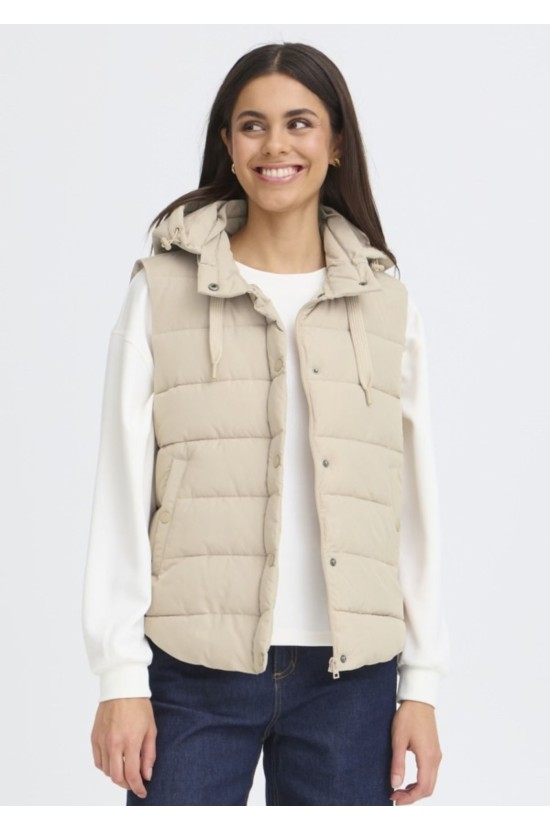 Μπουφάν Μπεζ Αμάνικο