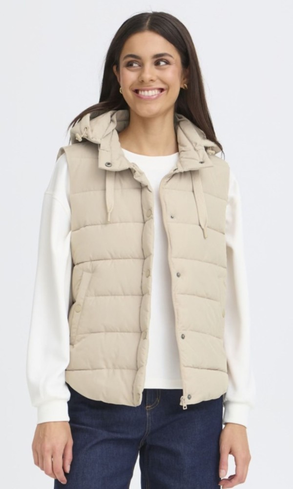 Μπουφάν Μπεζ Αμάνικο