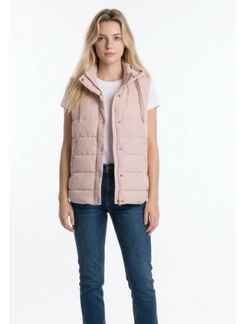 Μπουφάν Ροζ Αμάνικο