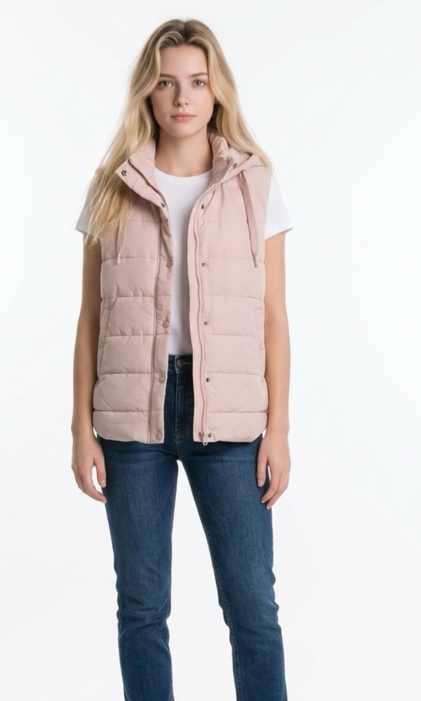 Μπουφάν Ροζ Αμάνικο